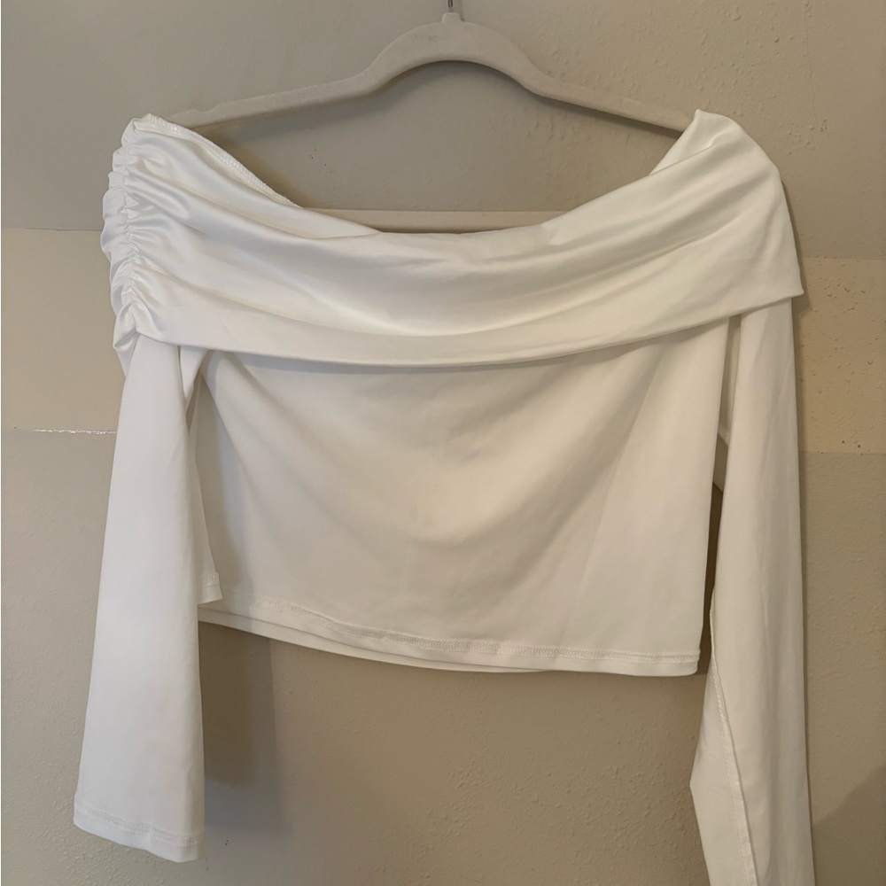 Elegant White Off-Shoulder Top